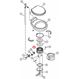 Dometic Toilet Base White for 1007 VacuFlush Model 385311038