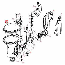 Dometic 310/311 Series Toilet Seat Elongated White Wood - 385311949