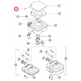 Dometic Toilet Seat Hinge Pin Single 385310899