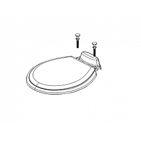 Dometic Toilet Seat Round Closed Front Bone Plastic for 310/ 320 Series 385311647