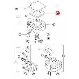 Dometic Toilet Seat Round Parchment White for 960 Series Portable 385311520
