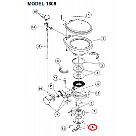 Dometic Toilet Waterfill Funnel for Sealand 1609 VacuFlush 385310944