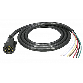 Bargman Trailer 7 Way Connector Molded - Plastic - 50-67-003