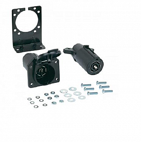 Hopkins MFG Trailer Wiring Connector Vehicle End And Trailer End 7 Blade Plastic - 48465