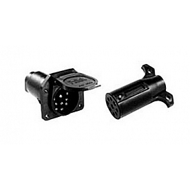Pollak Trailer Wiring 9 Way Round Connector - 12-905