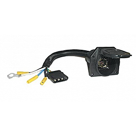 Pollak Trailer Wiring Connector Adapter - 7 Blade To 4 Flat - 12-723E