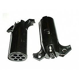 Pollak Trailer Wiring Connector 7 Blade To 4 Flat Adapter - 12-742EV
