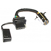 Pollak Trailer Wiring Connector Adapter 4 Round To 4 Flat - 12-411E