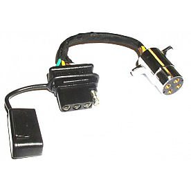 Pollak Trailer Wiring Connector Adapter 4 Round To 4 Flat - 12-411E