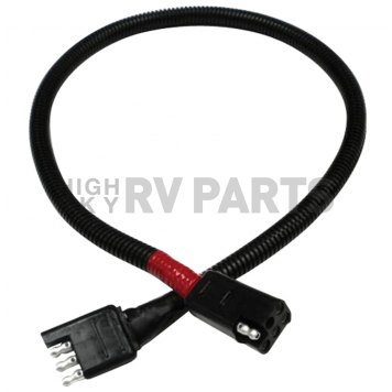 RV Pigtails Trailer Wiring Connector Adapter 4 Flat To 6 Pin Square Plug - 30030