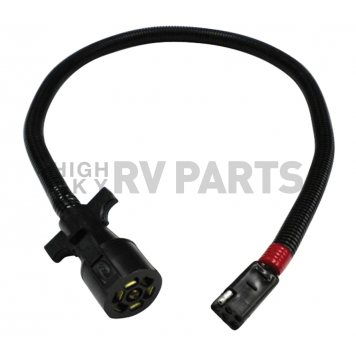 RV Pigtails Trailer Wiring Connector Adapter - 7 Blade To 6 Pin Square Plug - 40035