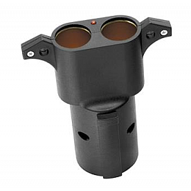 Tow Ready Trailer Wiring Connector Adapter - 7-Way Pin To Dual Cigarette Lighter - 118019