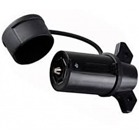 Trailer Wiring Connector Cover; For Use With 7 Way Trailer Connector; Black