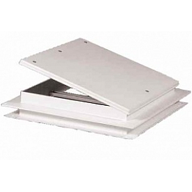 Heng's Industries Roof Vent Manual White - 9 Inch x 9 Inch - 18511-C1G