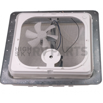 Ventline Roof Power Vent - Power Silver with Smoked Lid - 14 Inch x 14 Inch - V2119-603-00-3