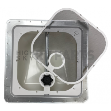 Ventline Roof Vent Manual Opening 12 Volt Fan with White Lid - V2094-601-00-3