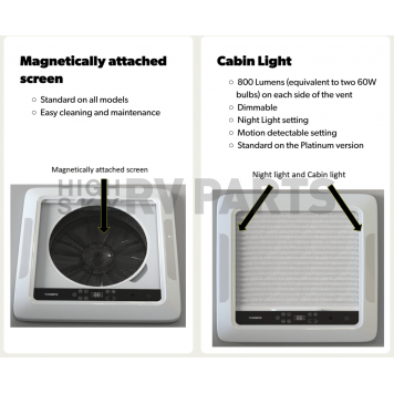 Dometic FA25 Fan-Tastic Vent Roof Fan - Black - RV 09-5115-1