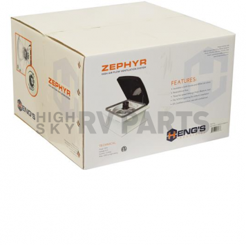 Heng's Deluxe Zephyr Roof Vent with Rain Sensor Remote/ Smoke Lid - SV4113-G4 -2