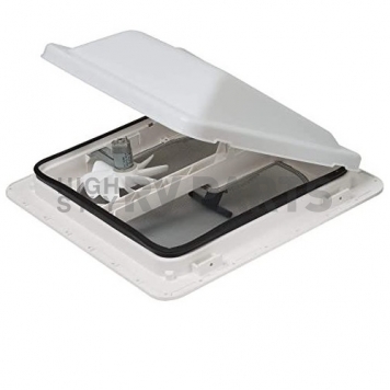 Ventline Power Roof Vent with Manual Opening and White Lid - V3094-601-00