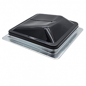 Ventline Roof Power Vent - Power Silver with Smoked Lid - 14 Inch x 14 Inch - V2119-603-00
