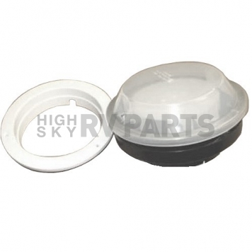 Power Ventilator 12V With 2 inch White Garnish & Clear Cover - 690266-04