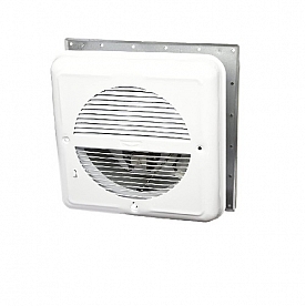 Ventline 115 Volt Fan/ Grille Wall Vent 9.5 inch x 9.5 inch Polar White - V2215-21