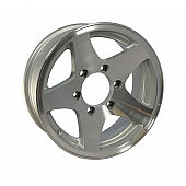 Aluminum Wheel 15 inch 6 Lug with 5 Spoke - 107226