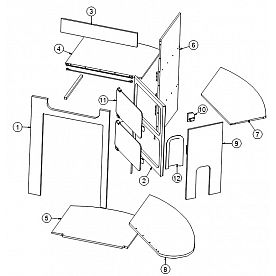 Glass Door 18.5 x 9.8 Inch - 372284
