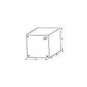 Icon Fresh Water Tank 12 Gallon 20 inch x 12 inch x 12 inch With Fittings 12470