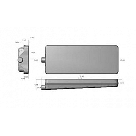 Alpha System Waste Holding Tank -  22 Inch x 54 Inch x 8 Inch - VB22548HFR102B