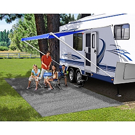 Prestofit RV Patio Mat 6 Feet x 9 Feet Stone Gray - 2-1184