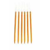 Camco Tent Peg - 12 inch Aluminum Rope Pull Style - Set of 6 - 51106