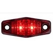 Optronics Clearance Marker Light - 2-1/2 Inch x 1-1/16 Inch Red - MCL13RTRS