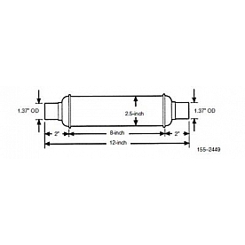 Cummins Power Generation Generator Exhaust Resonator 155-2449