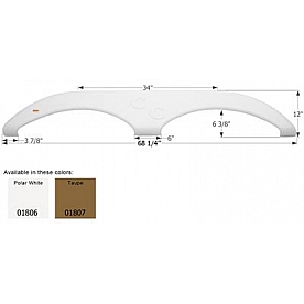 Icon Fender Skirt For Forest River  Cedar Creek 68-1/4 Inch 12 Inch Taupe 01807