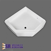 Specialty Recreation Shower Pan Square 27 Inch x 27 Inch White - NSB2727WC