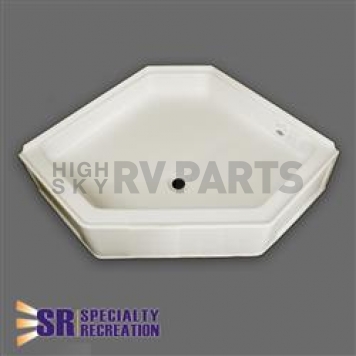 Specialty Recreation Shower Pan Neo-Angle 34 Inch x 34 Inch Parchment White - NSB3434PC