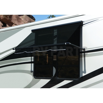 Carefree RV Marquee Awning Window - 11 Feet - Black Solid - 43138AGJVWP-8