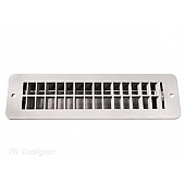 RV Designer Heating Cooling Register Rectangular White - H850