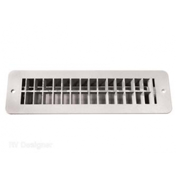 RV Designer Heating Cooling Register Rectangular White - H850