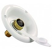 JR Products Water Fill Polar White - with 1/2 inch MPT Male Brass Check Valve - 321-B-26-A