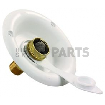 JR Products Water Fill Polar White - with 1/2 inch MPT Male Brass Check Valve - 321-B-26-A