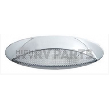 Optronics Halogen Porch Light Clear Oval with Chrome Base - RVPL9CCP