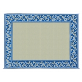 Ming's Mark RV Patio Mat -  9 Feet x 12 Feet Blue/ Beige Classical Polypropylene - RA3