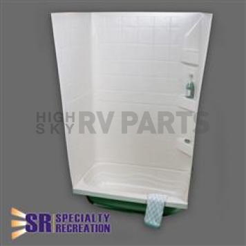 Specialty Recreation Shower Surround - 40 Inch x 24 Inch - White