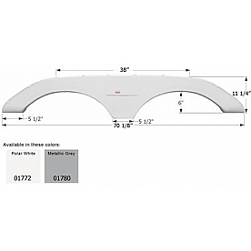 Icon Fender Skirt For Keystone  Montana 70-1/8 Inch 11-1/4 Inch  White 01772