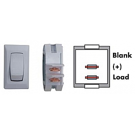 Valterra Interior Light Switch - Single Pole Single Throw White - B1-10UC