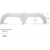 Icon Fender Skirt For Cobra  Sierra/ Cavalier 68 Inch 14-3/4 Inch  White 01894