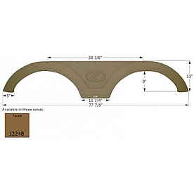 Icon Fender Skirt Keystone  Passport/ Premier 77-7/8 Inch 13 Inch Taupe 12248