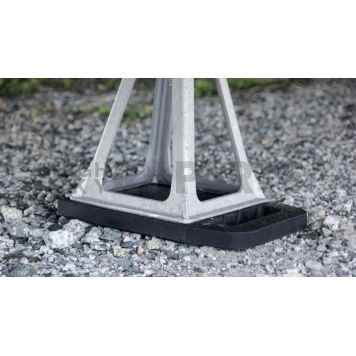 Camco Trailer Stabilizer Jack Stand Pad - Plastic Black - Set of 4 - 44591-2